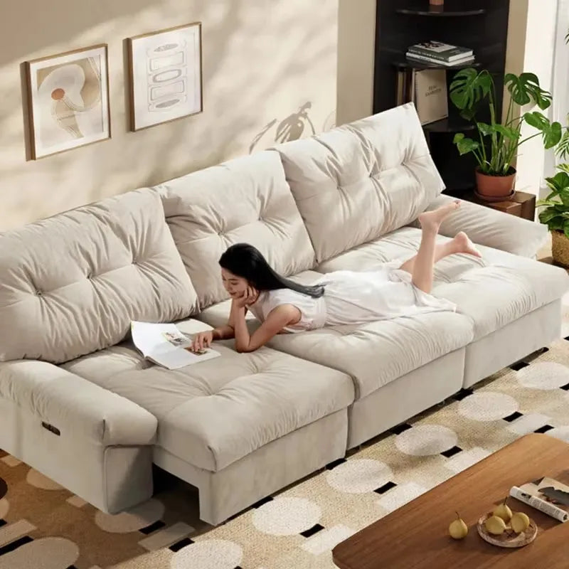 Nordic Electric Sofas Soft  Puffs Luxury Relax Lazy  Floor Designer Style