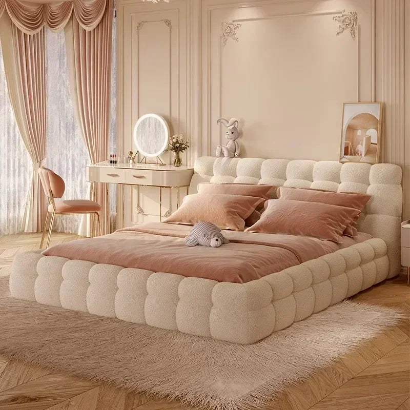Modern Wood  Loft  Double Bed , Luxury Double Floor Storage