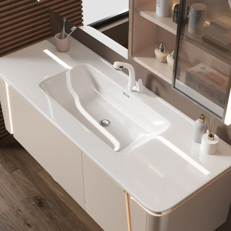 Ceramic Cabinet Combination Rounded Integrated Washbasin Face Master Cabinets