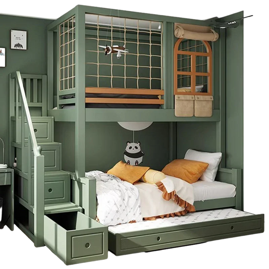 Nordic Modern Custom Master Double High Storage Luxury Design Wood Bunkbeds