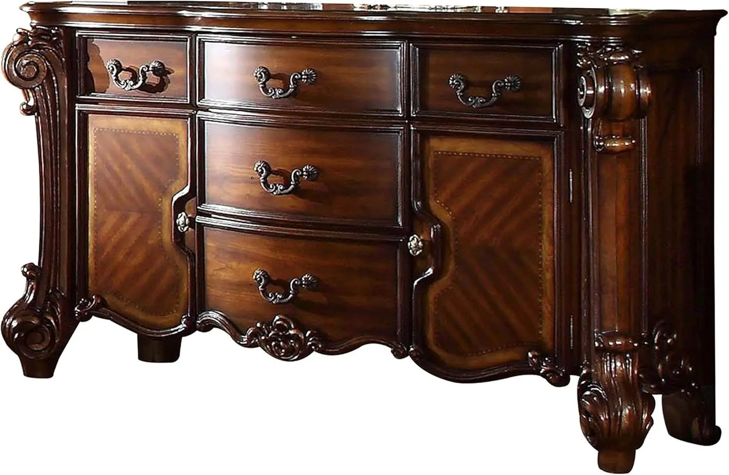 Dresser in Cherry, 5 drawer and vanity desk