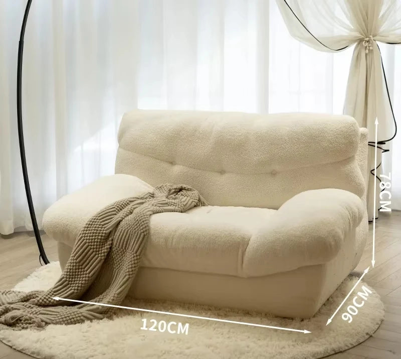 Minimalist Light Luxury Cream Clouds  Straight Comfort Sofa Bed Xxl