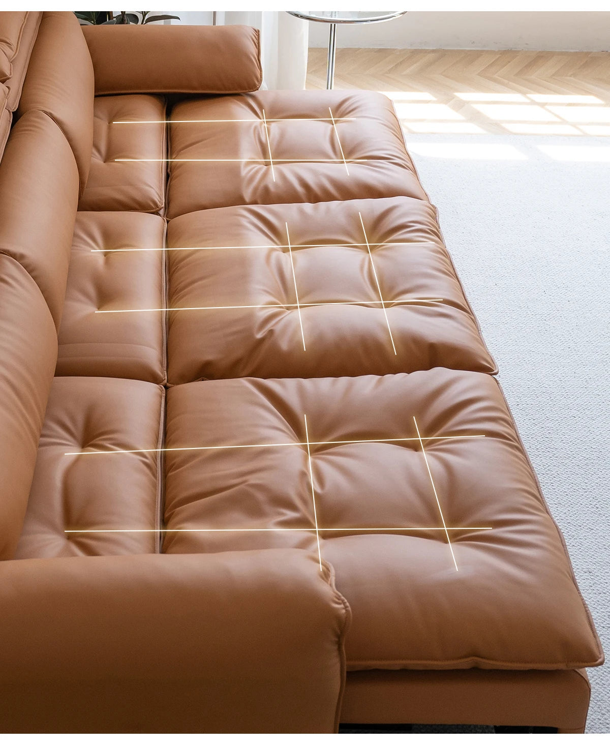 Luxury Floor Recliner, Electric High Back Adjustable 3 seater sofa