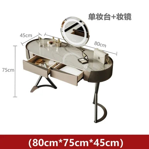 Italian Luxury Modern light Dressing with Mirror, organizer and stool



















l
