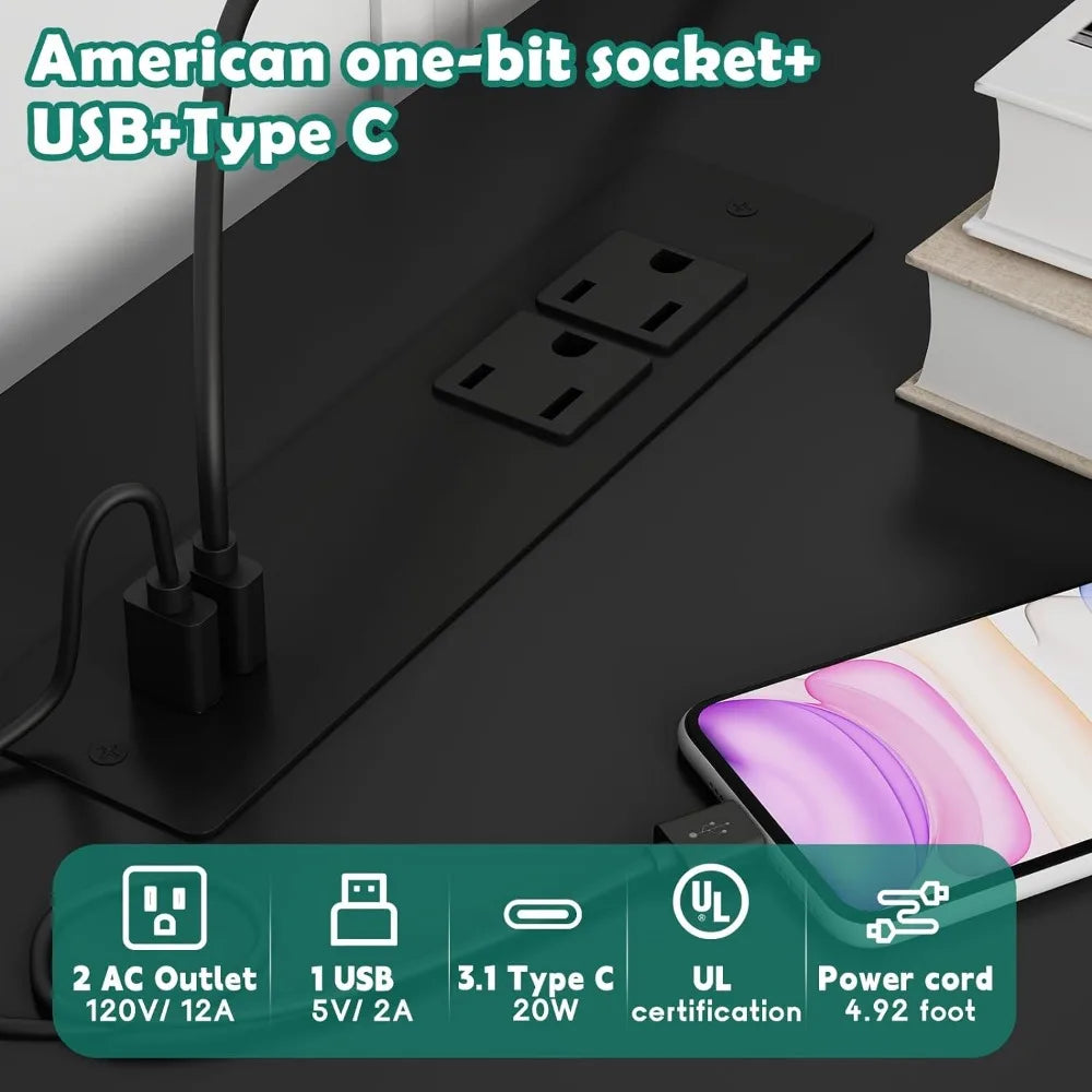 Buffet Storage Cabinet with Power Outlet and LED lights