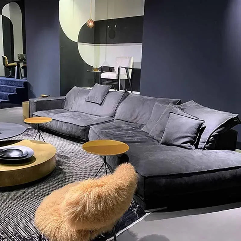 Nordic Soft white  Wood Modern Sectional Sofa