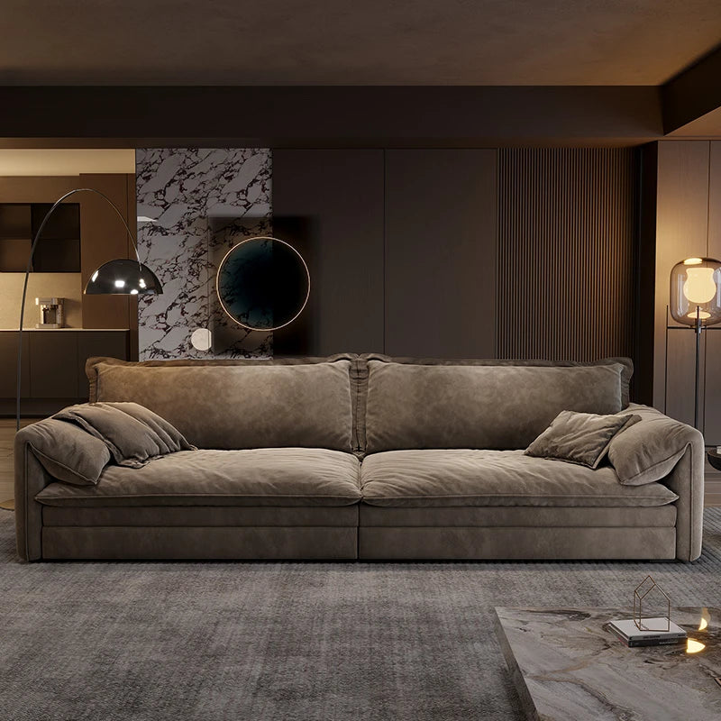 Italian Minimalist Chinese Style Sofas Modern Simple Straight High Quality  Luxury Design