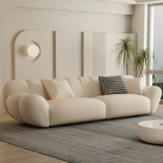 Nordic Designer, comfortable, relaxing, modern white lazy sofa