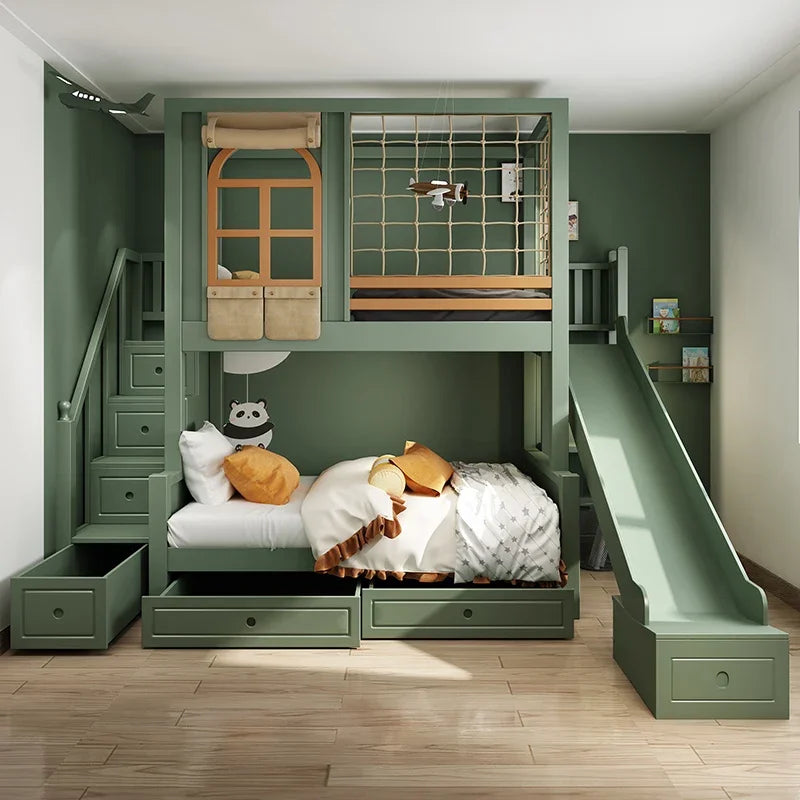 Nordic Modern Custom Master Double High Storage Luxury Design Wood Bunkbeds