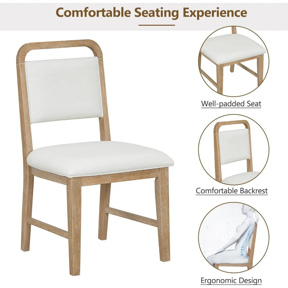 Radial Wood Grain Design, 5 piece table set for 4, round table and 4 upholstered chairs