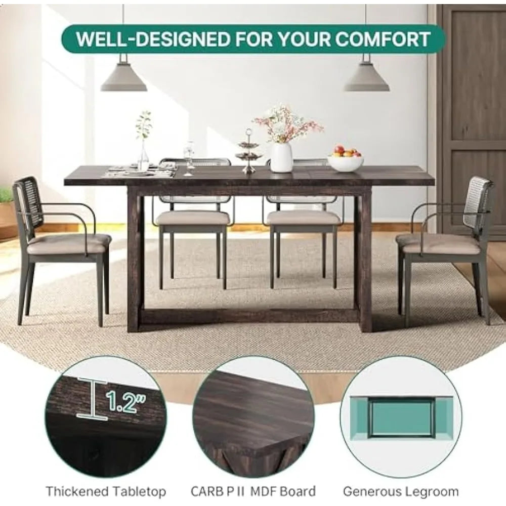 Large Wood Style Rectangle Table