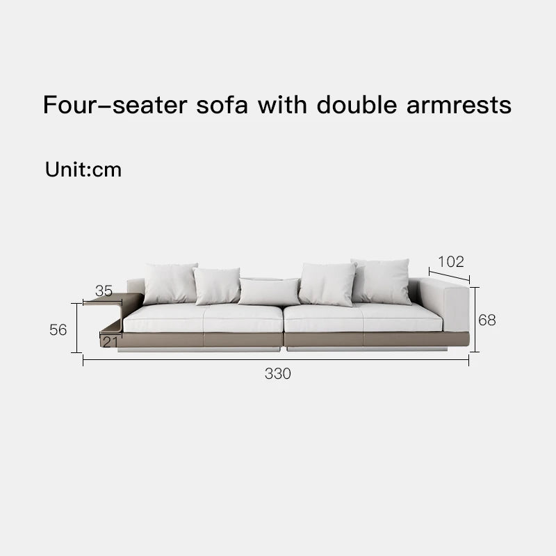 i Minimalist  Italian Sectional Cotton and  Linen Fabric  Large Flat Floor Designer Sofas