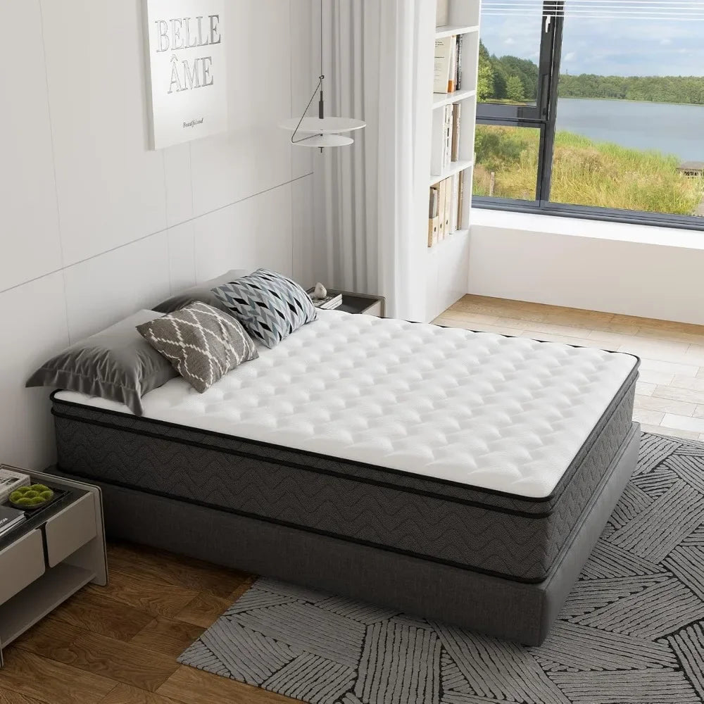 Queen , 10 Inch Innerspring Hybrid Mattress,,for Motion Isolation & Cool Sleep