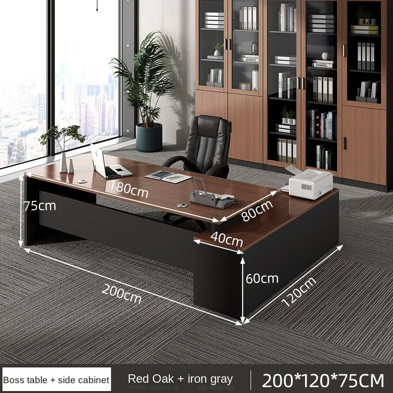 Luxury European Organizers L-shaped Standing Computer Writing Desk