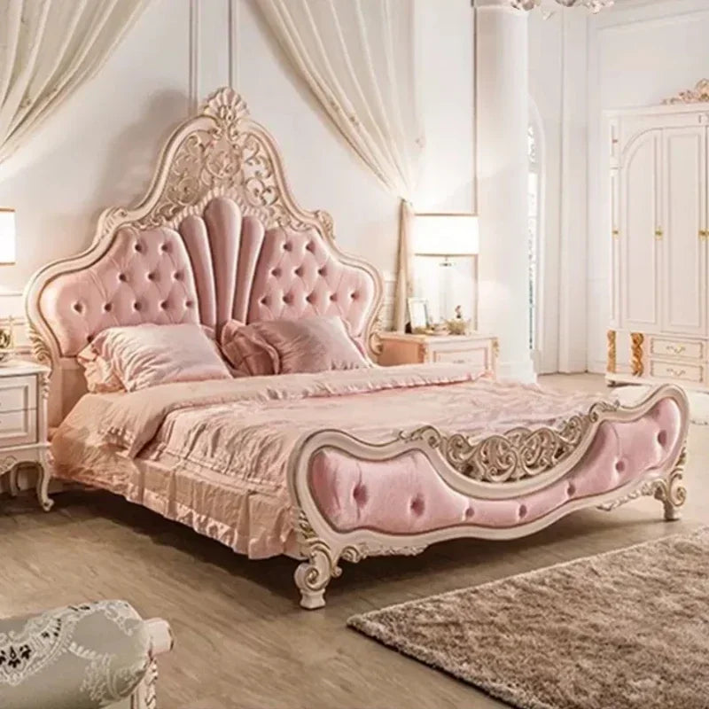 Nordic Luxury Frame princess queen/king size  simple, modern , Pretty Letto matrioniale