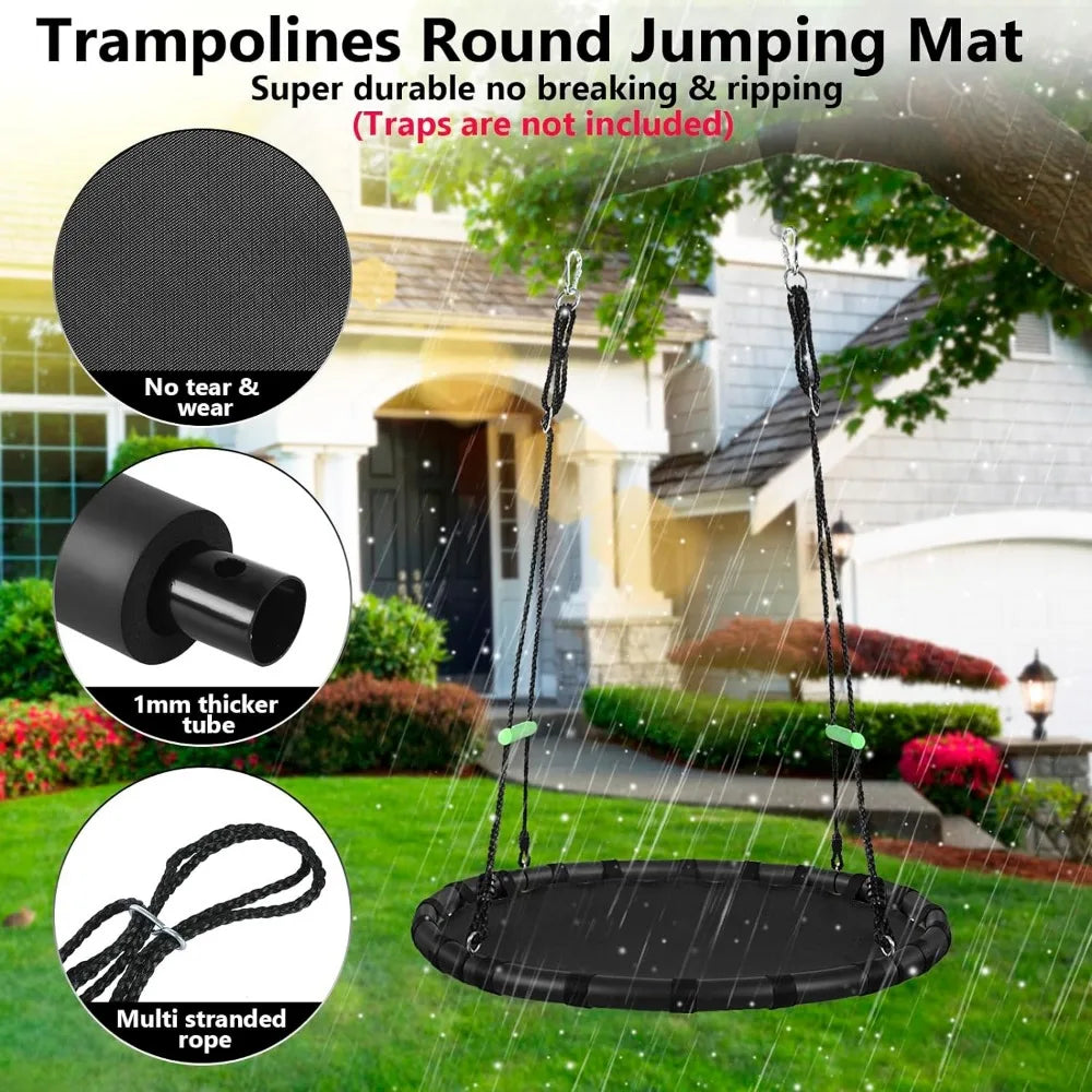 -Outdoor Flying Saucer Web Circle Swing