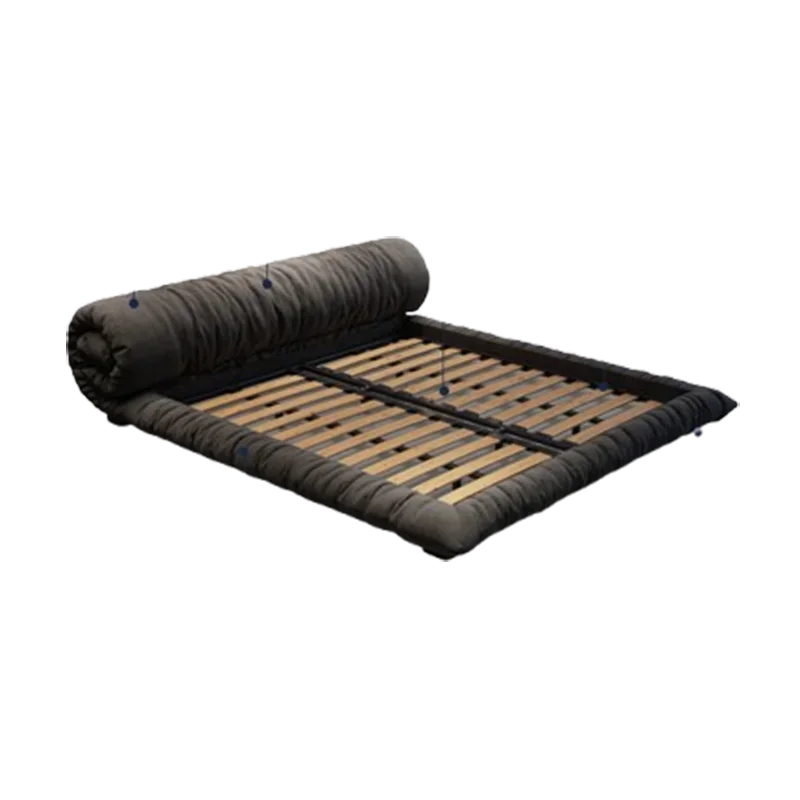 Big Wooden King Size Beds , Duvet  Waterproof, Gray, Luxury Backrest