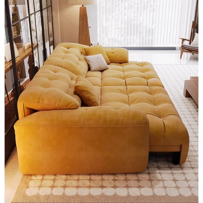 Nordic European Luxury Large  Electric Modern Foldable Puffs Designer Couch Bed