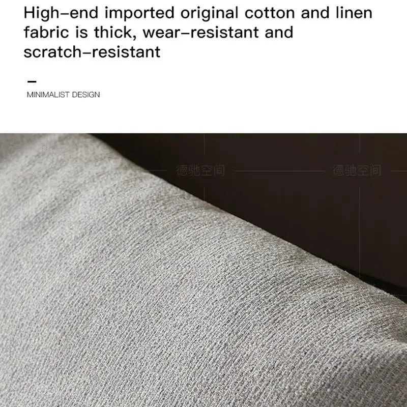i Minimalist  Italian Sectional Cotton and  Linen Fabric  Large Flat Floor Designer Sofas