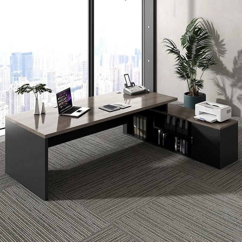 Luxury European Organizers L-shaped Standing Computer Writing Desk