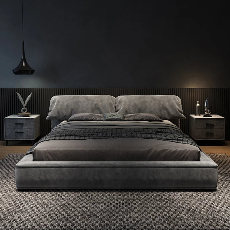 Floor Platform Holder Aesthetic Sleeping European Minimalist Large  Double Bed