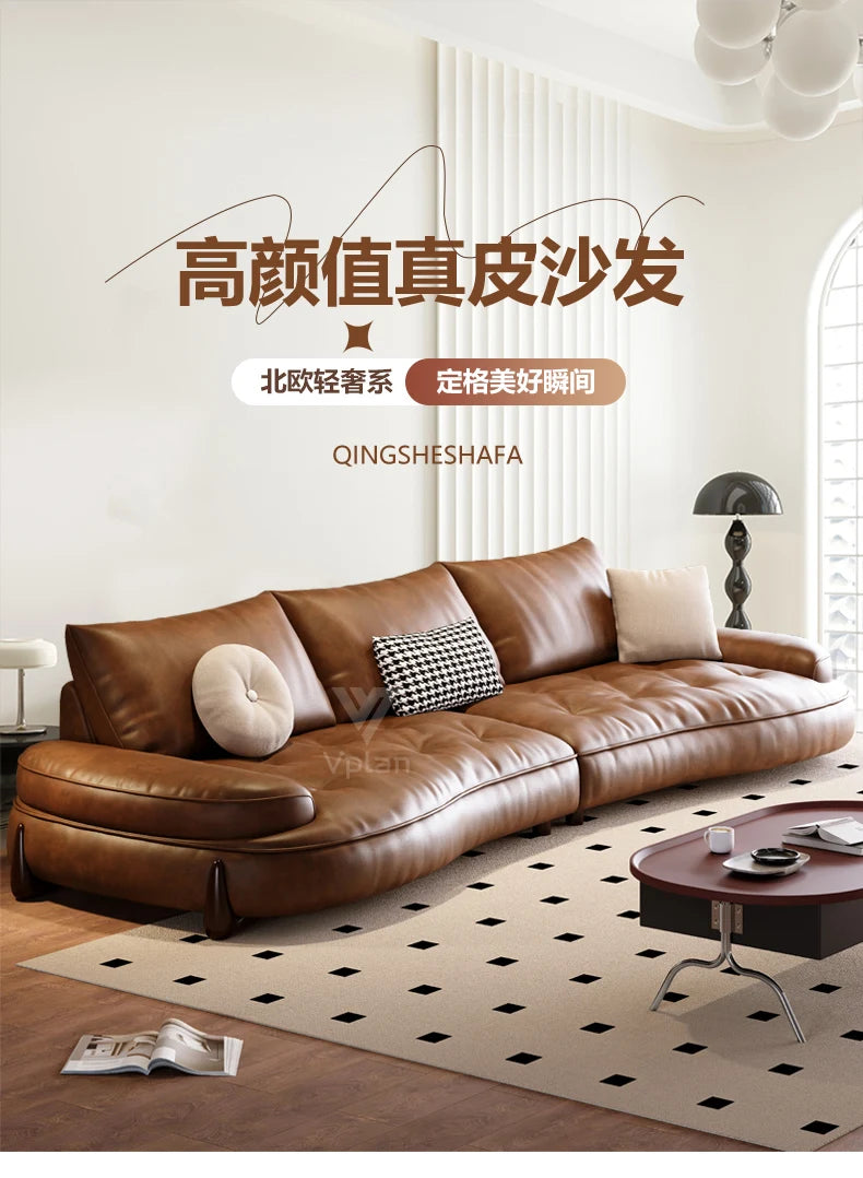 Italiano Brown Relax Unique Reclining Style  Hotel Designer Sofa