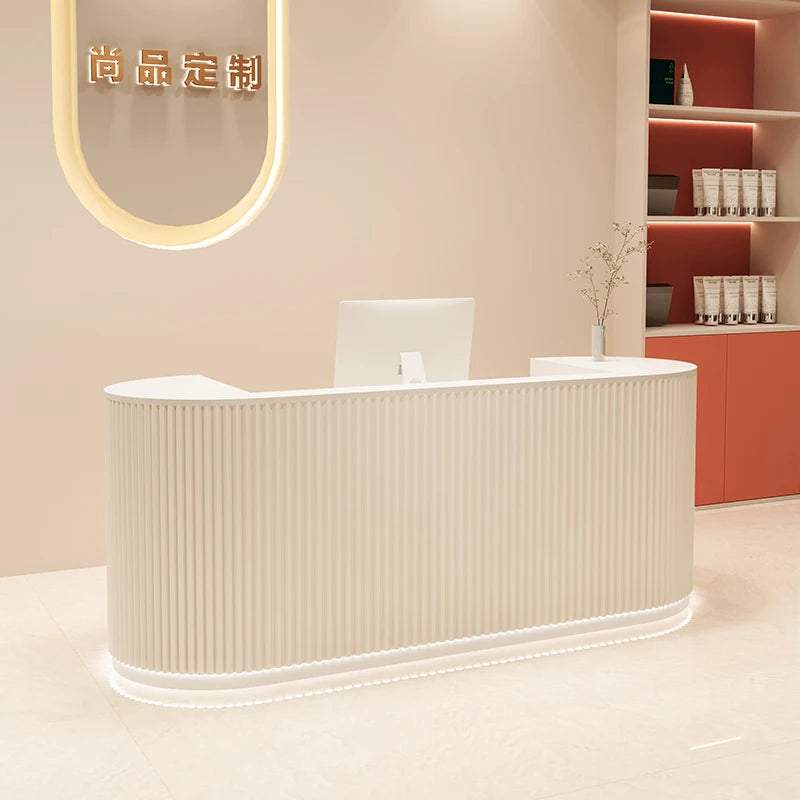 Customized Luxury Cream Typhoon Cash Bar, Small Salon Shop