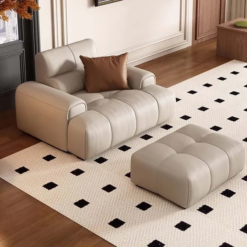 White Lounge  luxury, cute, modern designer pouf armchair