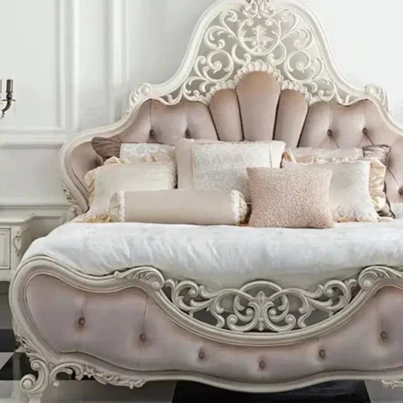 Nordic Luxury Frame princess queen/king size  simple, modern , Pretty Letto matrioniale