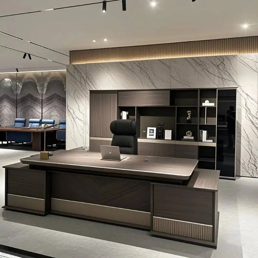 Executive modern, aesthetic Office Desk Computer,, Reception corner organizer,