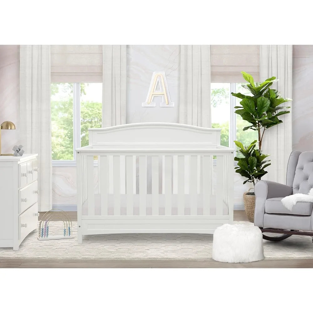 Delta  Emery 4-in-1white  Convertible Baby Crib