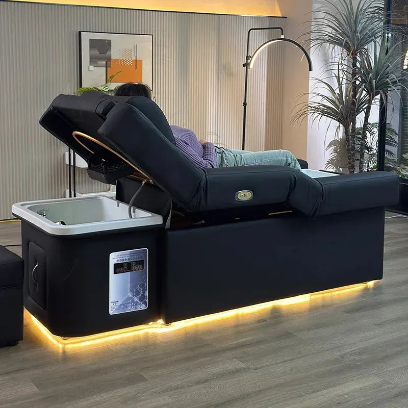Modern Beauty Salon Head Massage, Shampoo Hair washing, Foot spa, pedicure, back  lift