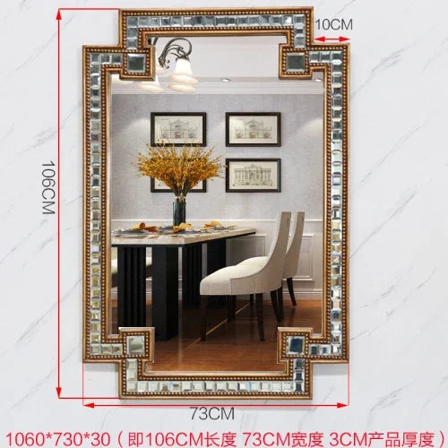 Nordic Aesthetic Horizontal Designer Big Size Wall Mirror