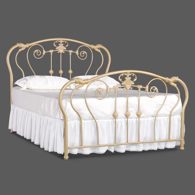 Nordic White Metal Master, Simple European Style Girl  Bed Frames