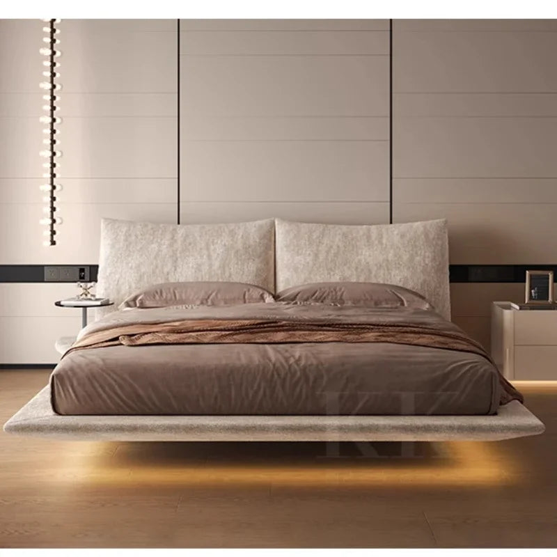 Floating European Luxury Fashionable Wedding Designer High Quality  Double Bed Frame