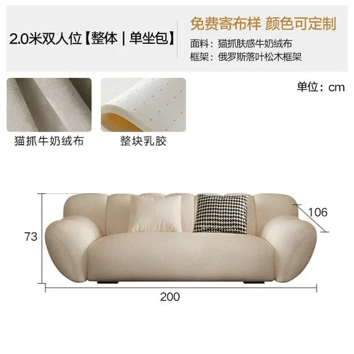 Nordic Designer, comfortable, relaxing, modern white lazy sofa