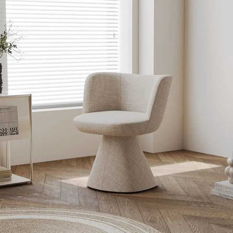 Italian rotatable designer  cream  makeup  chair
