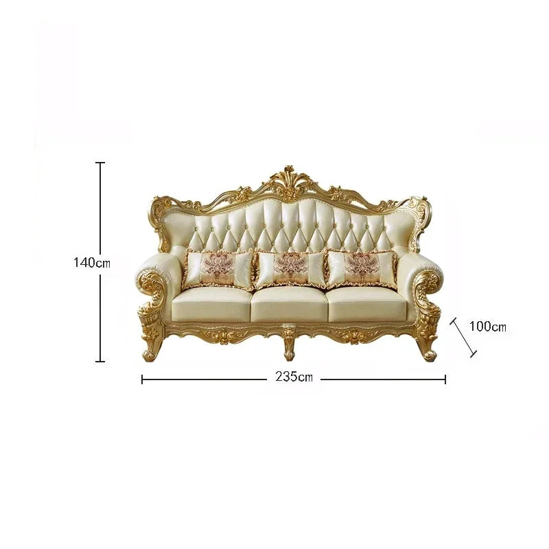 Nordic  Modular Canape Salon, Large Filler Golden Sofas, wood design, reclining luxury lounge sofa