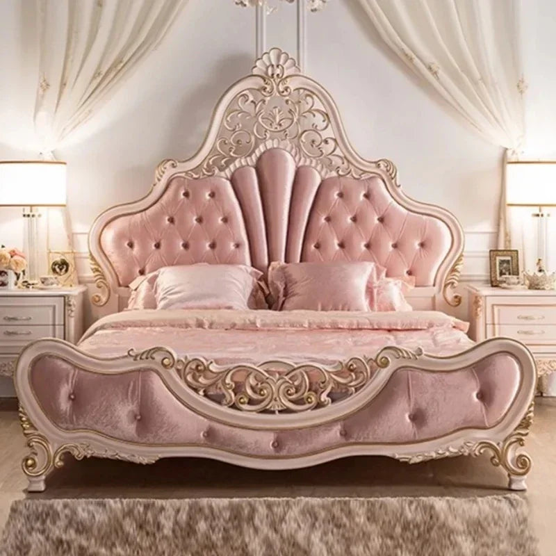 Nordic Luxury Frame princess queen/king size  simple, modern , Pretty Letto matrioniale