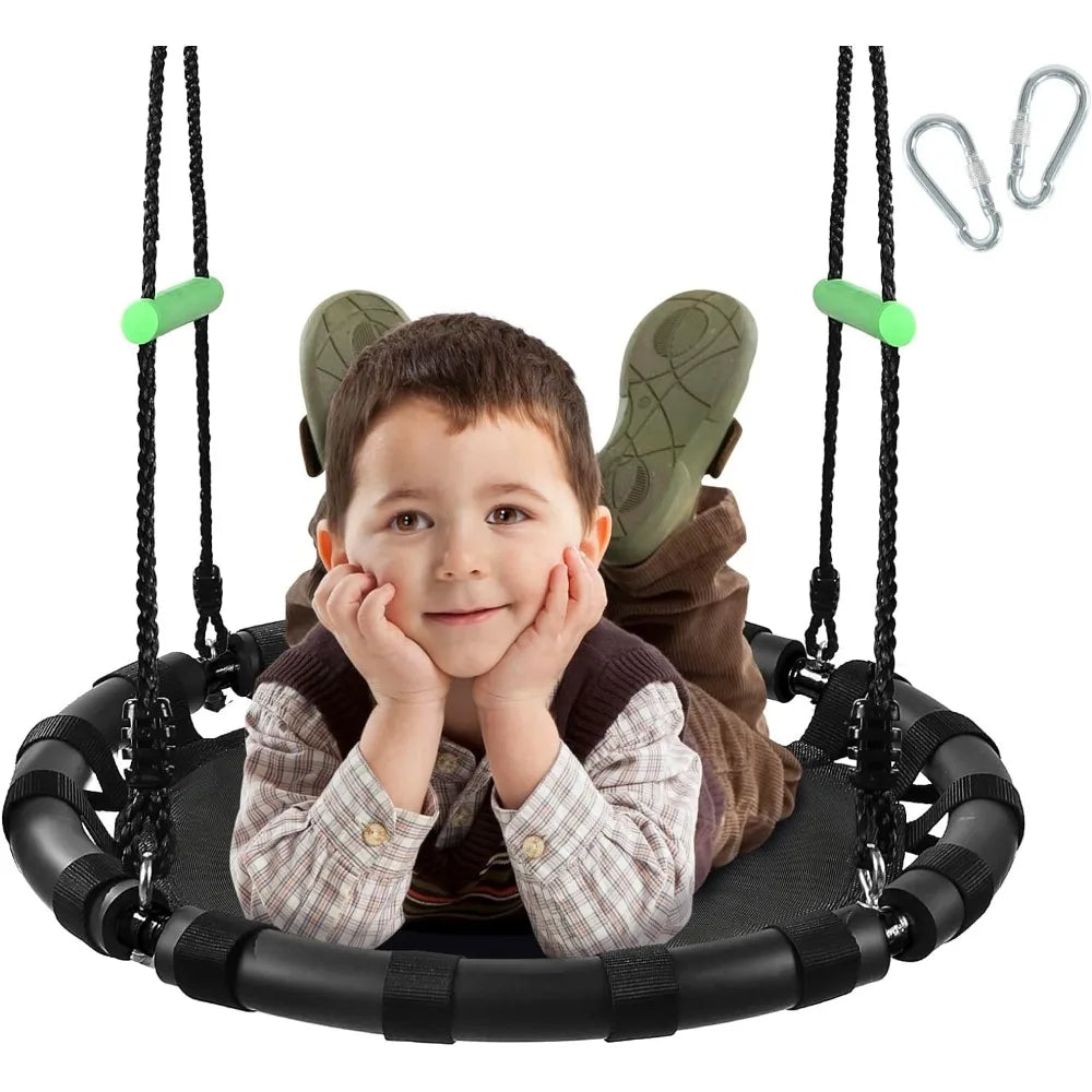 -Outdoor Flying Saucer Web Circle Swing