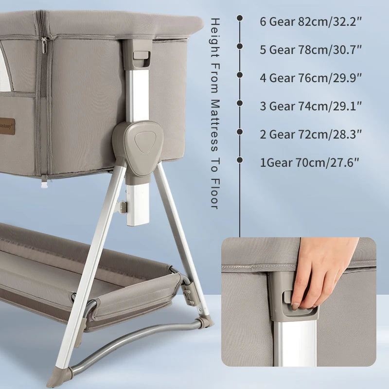 Crib Free Baby Bedside Portable Infant Travel Bed