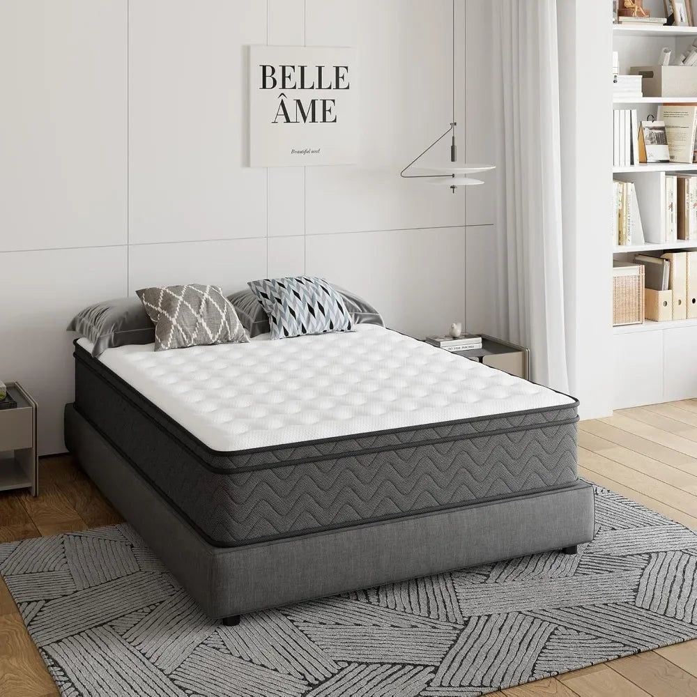 Queen , 10 Inch Innerspring Hybrid Mattress,,for Motion Isolation & Cool Sleep