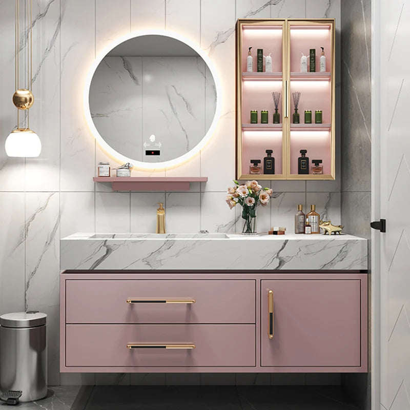 Mininalist Luxury Slate Modern One basin hand wash combination, cabinet, mirror, vanity