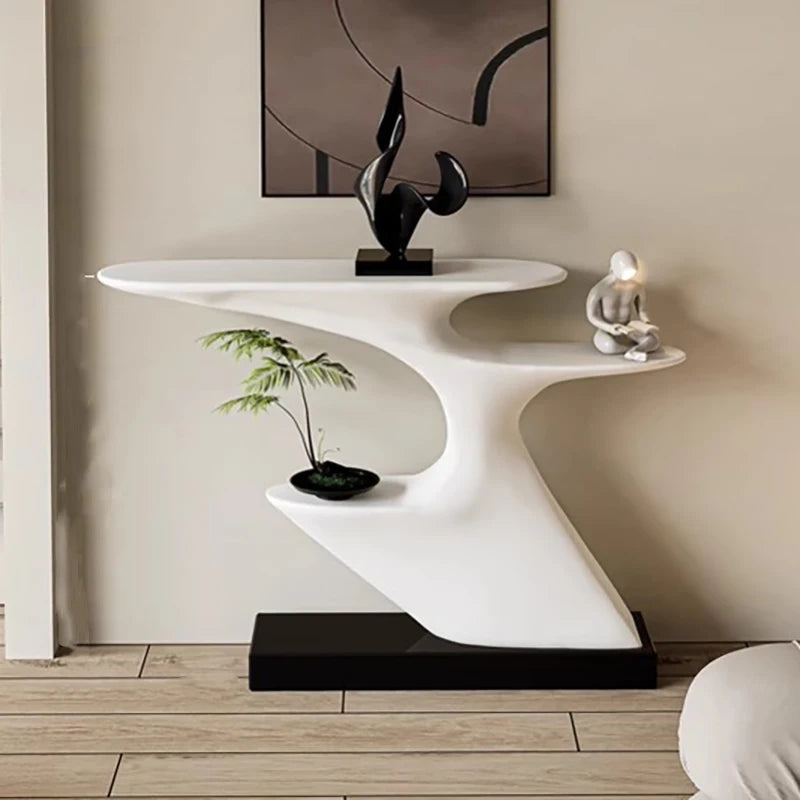 Nordic Miminalist  Mini Corner White Table Console office table design