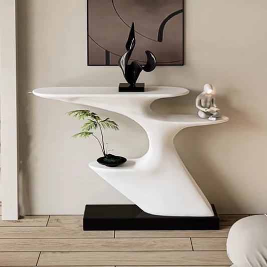 Nordic Miminalist  Mini Corner White Table Console office table design