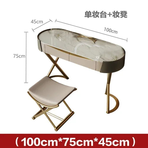 Italian Luxury Modern light Dressing with Mirror, organizer and stool



















l