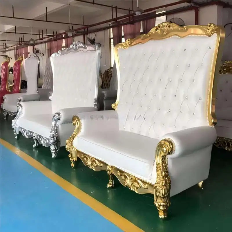 Modern casual luxury king high back wedding chair