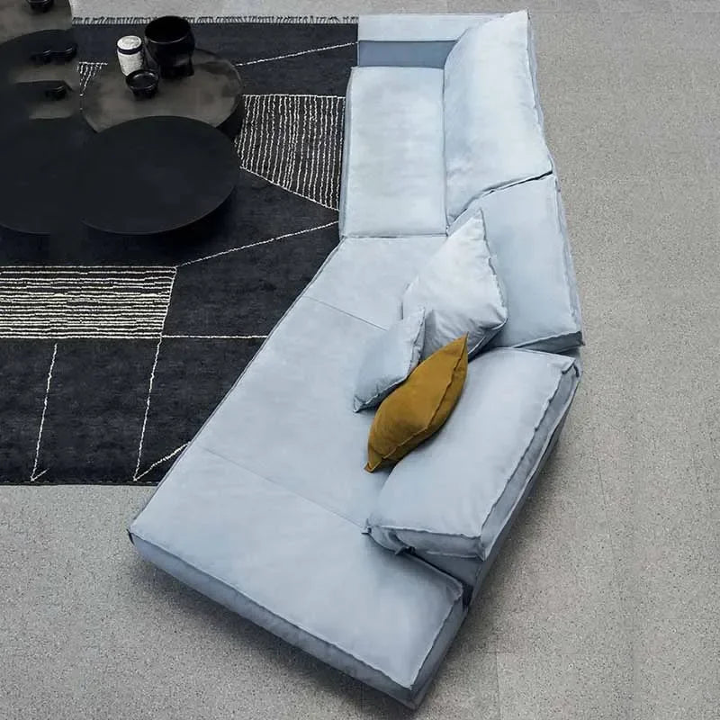 Nordic Soft white  Wood Modern Sectional Sofa