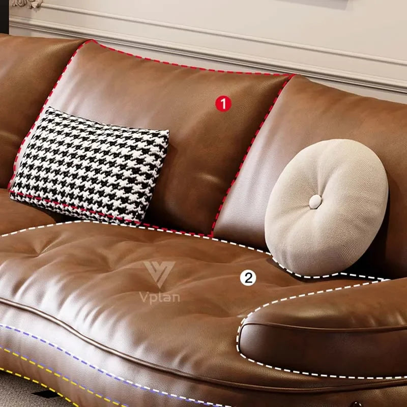 Italiano Brown Relax Unique Reclining Style  Hotel Designer Sofa