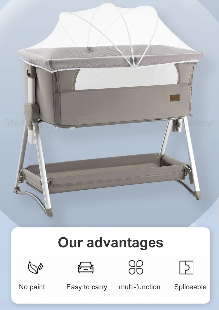 Crib Free Baby Bedside Portable Infant Travel Bed